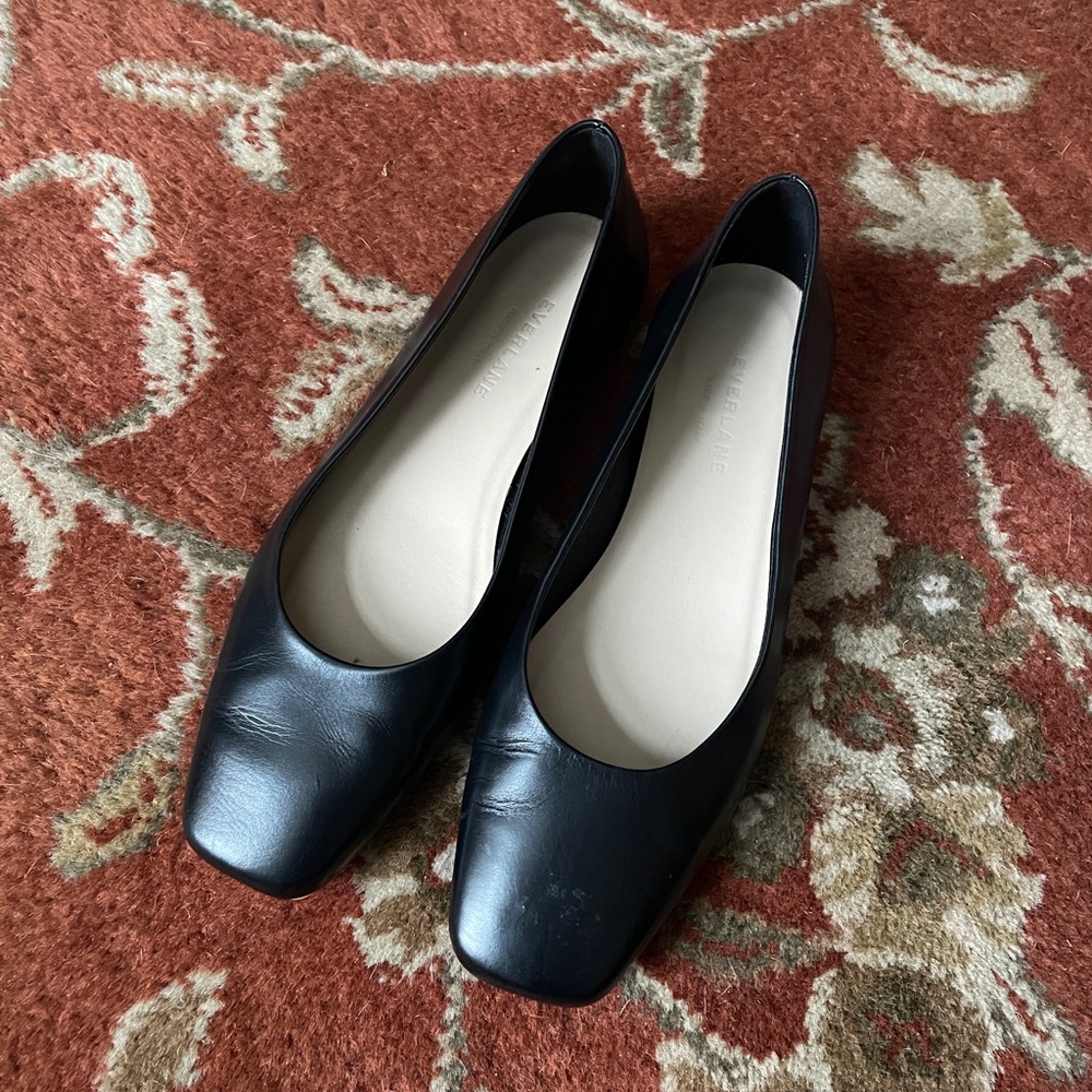Everlane 90s Ballet Square Tow Flat Black 8